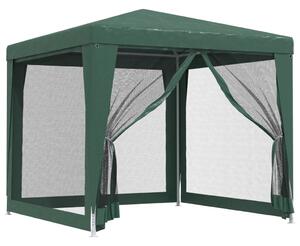 Namiot z 4 ścianami z siatki, zielony, 2,5x2,5 m, HDPE
