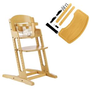 BabyDan - krzesełko do karmienia DanChair + tacka DanTray ZESTAW, naturalny
