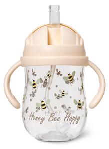 Kubek do picia ze słomką Tritan 300 ml Honeybee 6m