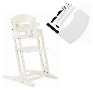 BabyDan - krzesełko do karmienia DanChair + tacka DanTray ZESTAW, biały