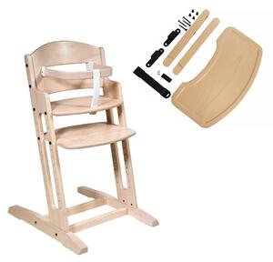 BabyDan - krzesełko do karmienia DanChair + tacka DanTray ZESTAW, bielony
