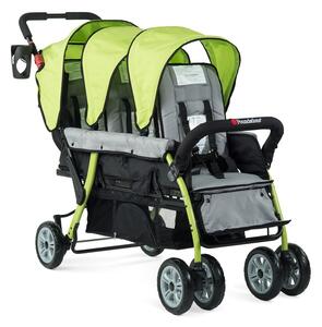 Gaggle Foundations Sport Splash Stroller Trio zielony Wózek 3-osobowy dla rodzin i placówek