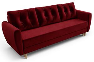 Bordowa sofa rozkładana - Castello 3X