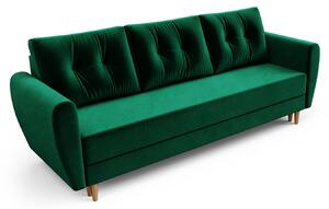 Zielona sofa rozkładana - Castello 3X