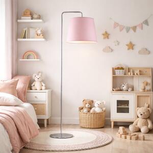 Różowa lampa podłogowa do pokoju dziewczynki RIJAD