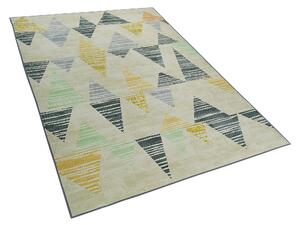Krótkowłosy dywan wzór geometryczny 140 x 200 cm dziecięcy wielokolorowy Yayla Beliani