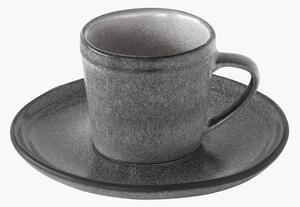 Komplet filiżanek ze spodkiem z kamionki Essential, 12 elem