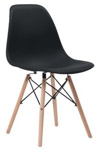 EMWOmeble Krzesło skandynawskie czarne EAMES DSW EM01