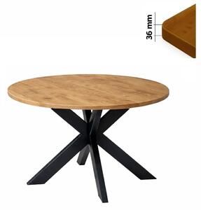 Stół 80 cm okrągły nierozkładany, blat 3,6 cm, nogi Metalowe „ Pająk ” I ArtDHome