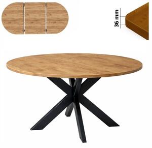 Stół 120/170 cm okrągły rozkładany, blat 3,6 cm, nogi Metalowe „ Pająk ” I ArtDHome