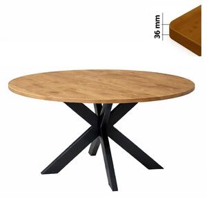 Stół 120 cm okrągły nierozkładany, blat 3,6 cm, nogi Metalowe „ Pająk ” I ArtDHome