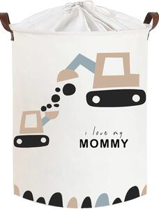 Kosz na zabawki SIPO Koparki I Love Mommy XL