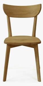 Nowoczesne krzesło dębowe Eva, siedzisko drewno dębowe