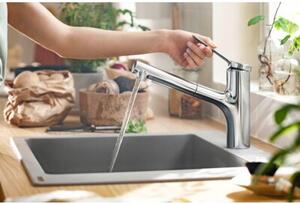 Bateria kuchenna stojąca HANSGROHE Zesis M33 150 2Jet z wyciaganą wylewką Chrom 74800000