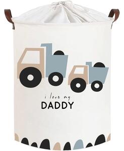 Kosz na zabawki SIPO Ciężarówki I Love Daddy XL