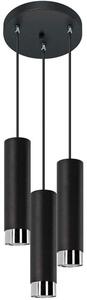 Czarna regulowana lampa wisząca nad stół - S688-Hivo