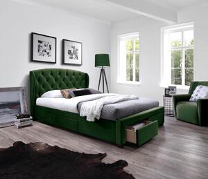 Łóżko podwójne Dizer - zielony
