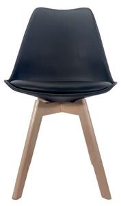 Czarne krzesło do kuchni i salonu - Sarmel 2X