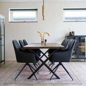 House Nordic Obrotowe krzesło stołowe Ava, czarne