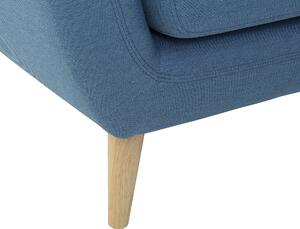 Fotel tapicerowany do salonu w stylu retro pikowany niebieski Motala Beliani