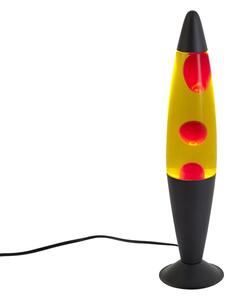 Lampa lawa żółta z czerwonym woskiem z LED - Molten Lava