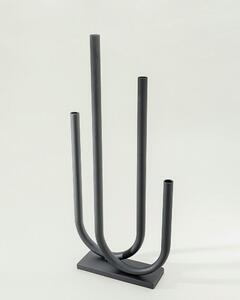 Świecznik metalowy Sculptura 30x9x69 cm
