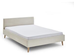 Beżowe tapicerowane łóżko dwuosobowe bez stelaża 140x200 cm Wicki – Meise Möbel