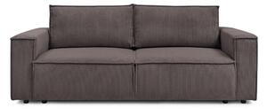 Szarobrązowa sztruksowa rozkładana sofa 245 cm Nihad – Bobochic Paris
