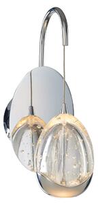 HUELTO kinkiet chrom klosz akrylowy z pęcherzykami powietrza LED 4,8W 3000K WL-22112132-1A-CR