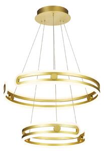 KIARA lampa wisząca złota dwa podwójne ringi LED 120W 3000K MD17016002-2A GOLD