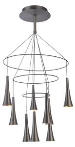 LUCA kawowa lampa wisząca lejki na obręczach LED 45W 3000K MD16115-9A