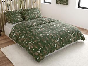 Pościel z mikrofibry OAK DEER ciemnozielony Rozmiar pościeli: 2 szt 70 x 90 cm | 200 x 220 cm