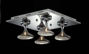 NUEVA plafon klasyczny chrom klosze z kryształkami w środku 4xG4 MX112906-4A
