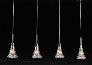 PATRIA lampa wisząca chrom 4xG9 klosze szklane MD1100308-4A