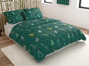 Pościel z mikrofibry CHRISTMAS DRIFT zielone Rozmiar pościeli: 2 szt 70 x 90 cm | 200 x 220 cm