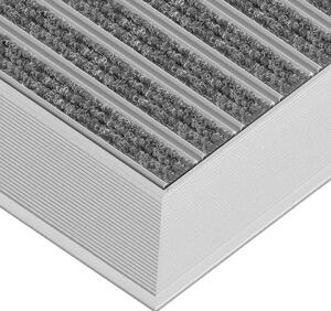 Wycieraczka aluminiowa 40 x 60 cm wkład tekstylny - Clean Ryps szary 22 mm Profil najazdowy