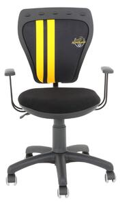 -10% z kodem KID10 - Krzesło Ministyle Black GTP Alova Race Żółte Pasy