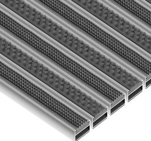 Clean Rubber-Scrub 40 x 60 cm - wycieraczka systemowa 12 mm szary Brak
