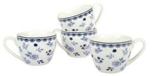 4-częściowy zestaw filiżanek porcelanowych Floral , 90 ml