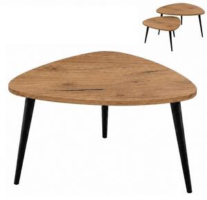 Stolik 80 cm zaokrąglony trójkąt, nogi Metalowe „ Szpilki ” I ArtDHome