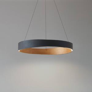 Lampa wisząca Daelor Lucande, możliwość ściemniania, czarny, salon / jadalnia, metal, design