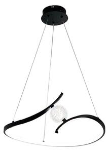 Milagro LED Żyrandol na lince PERLA LED/34W/230V czarny MI2567