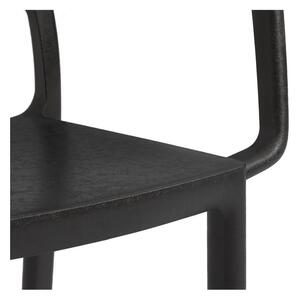 Czarne plastikowe krzesło ogrodowe Metaline – Keter