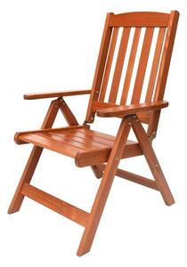 Brązowe drewniane krzesło ogrodowe Luisa – Rojaplast