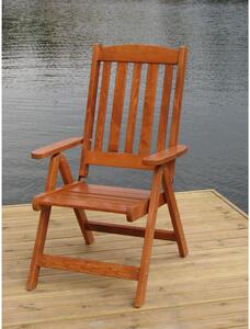 Brązowe drewniane krzesło ogrodowe Luisa – Rojaplast