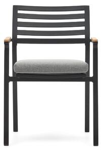Czarne metalowe krzesło ogrodowe Bona – Kave Home