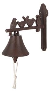 Żeliwny dzwonek ścienny z dekoracyjnymi ptaszkami Esschert Design