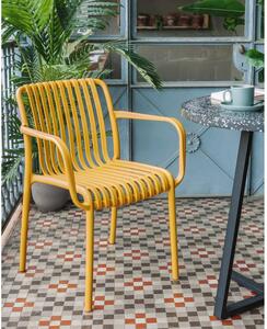 Musztardowe krzesło ogrodowe Kave Home Isabellini