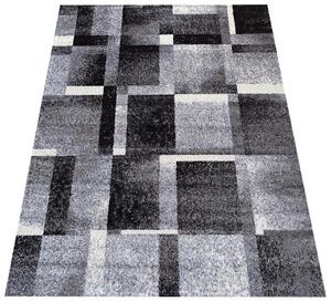 Nowoczesny szary dywan w geometryczne wzory M2-K56