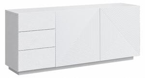 Komoda Asha 167 cm dwudrzwiowa z szufladami - biały mat